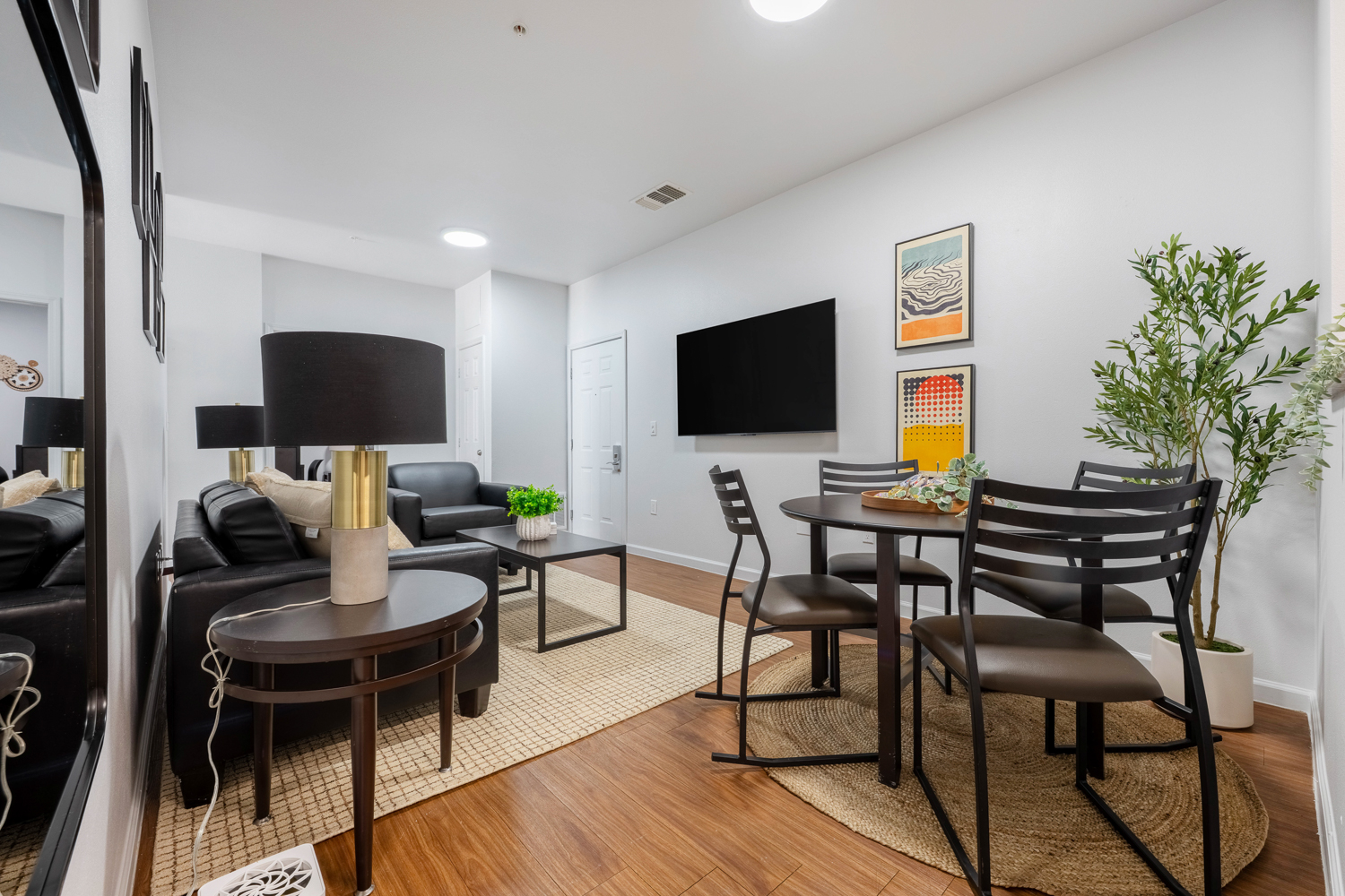 24-longview-apartments-near-ut-austin-dining-area-and-living-room